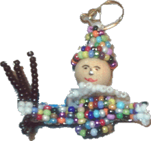 Huddelbätz Oberkörper als Ohrring